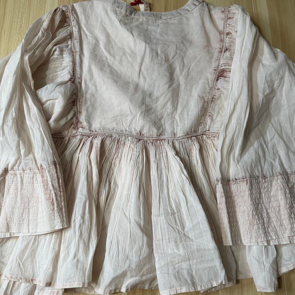 Vintage-Inspired RAGA Embroidered Boho Blouse – Size Small - Picture 6 of 7